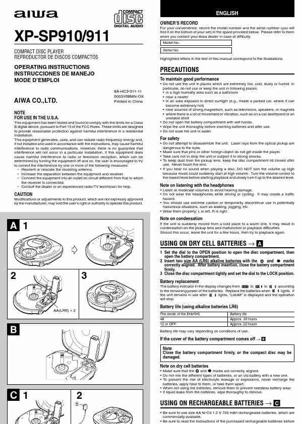 Aiwa CD Player XP-SP911-page_pdf